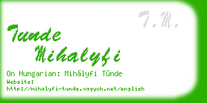 tunde mihalyfi business card